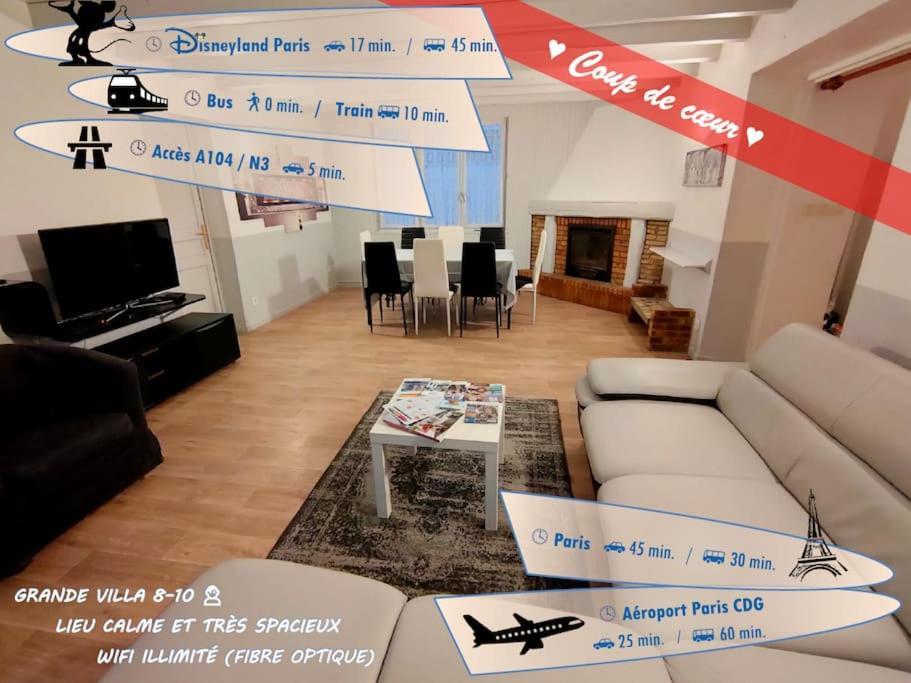 Pause Entre Deux Meaux ► Proche Disneyland Paris ► Wifi ► Netflix ► 24/24H Penchard 외부 사진